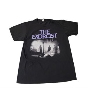 The Exorcist Men's Black Horror Retro Movie Poster T-shirt Large